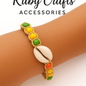 Cowrie Shell Bracelet – Handmade Thai Beach Jewelry with Colorful Beads | Ruby Crafts